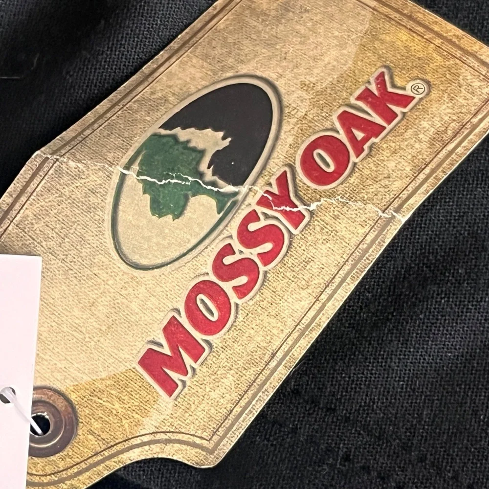 NWT - Mossy Oak Performance Fleece Men's Hoodie Black Camo USA Flag Size Medium